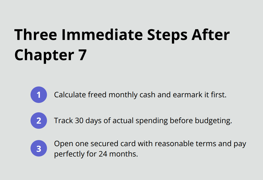 Action checklist to stabilize finances right after discharge