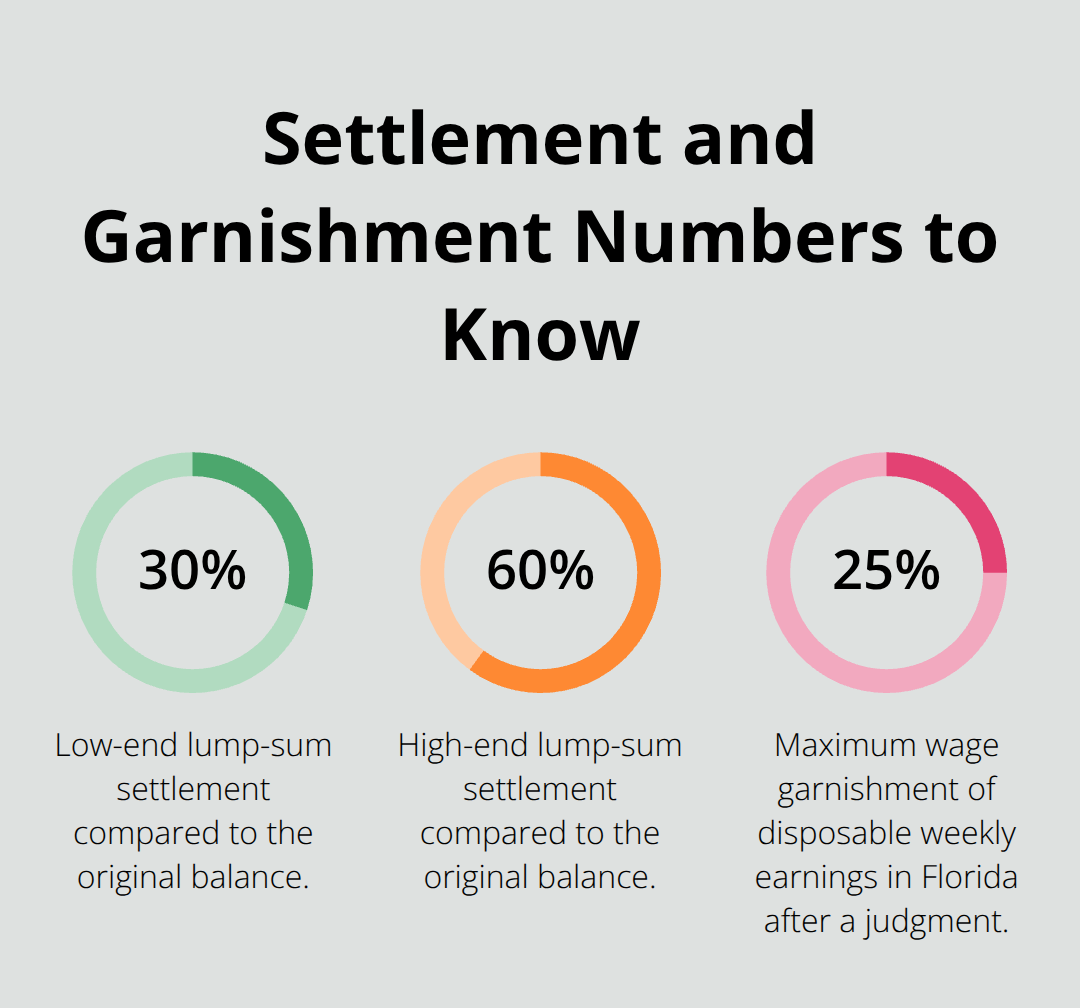 Key percentages for settlements and wage garnishment in Florida - debt relief options Florida
