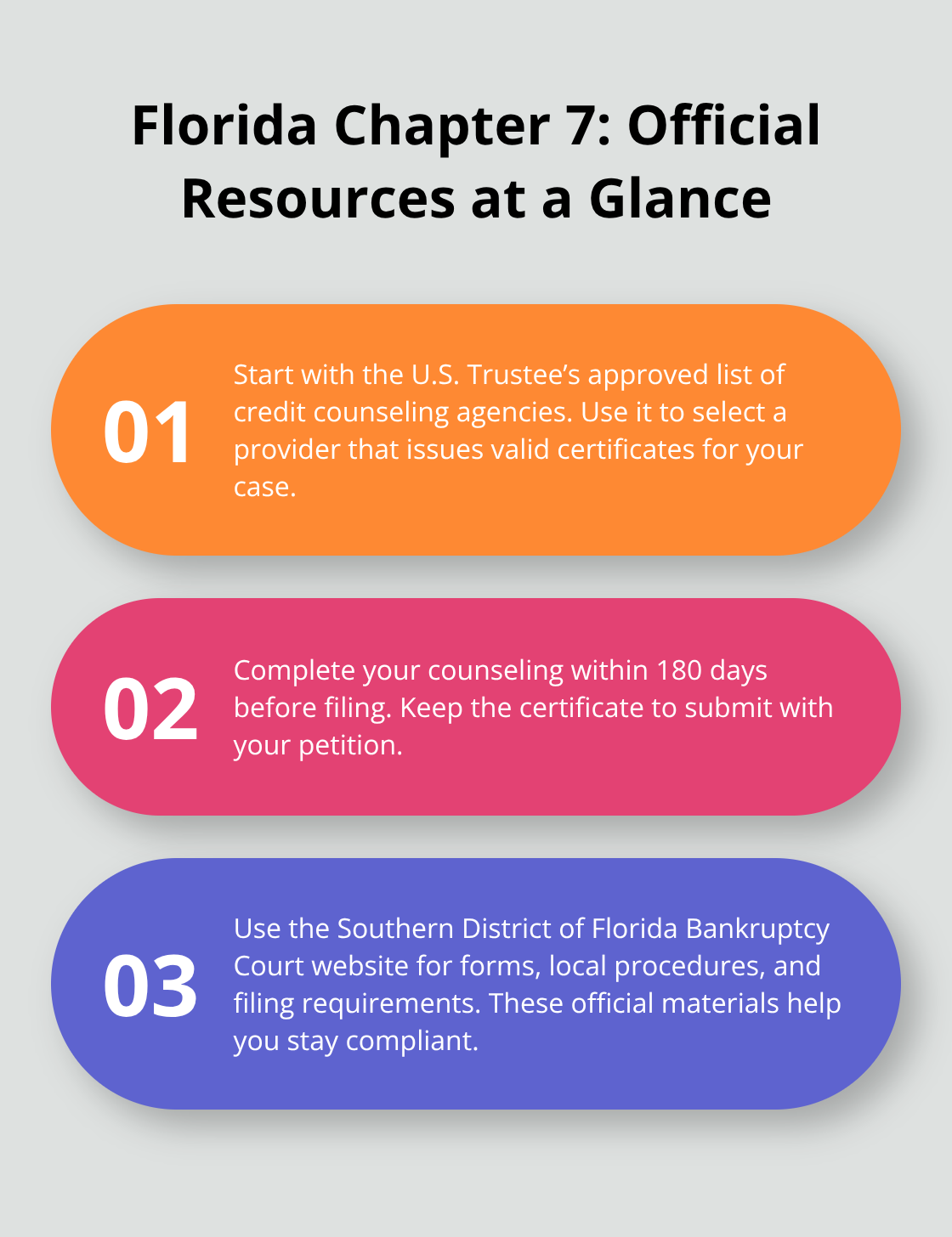 Three key government resources for Florida Chapter 7 filers - Florida Chapter 7 resources