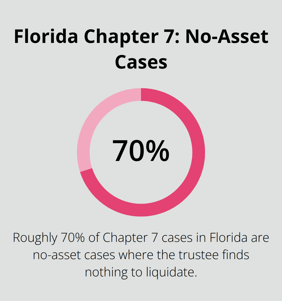 Percentage of Florida Chapter 7 cases that are no-asset cases - Fresh start Florida bankruptcy